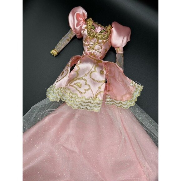 Mattel 1997 Barbie as Rapunzel Gown Dress Pink And Gold Costume 1990’s Vintage - Picture 5 of 12